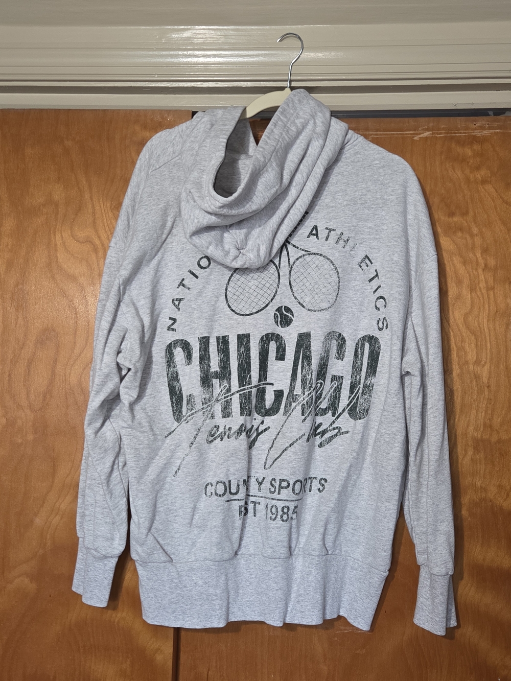 Urban Outfitters Light Gray Chicago Graphic Hoodie